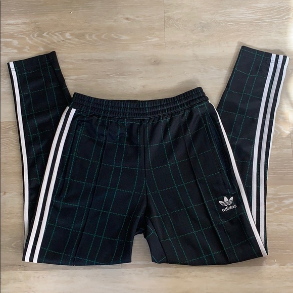 tartan track pants adidas